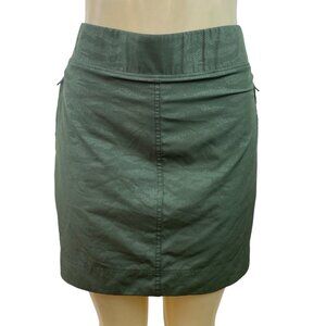 Orvis Women's Olive Green Tube Skirt With Built-In Shorts & Zipped Pockets Sz L